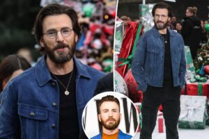 Chris Evans méconnaissable avec barbe et cheveux longs