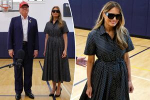 Melania Trump vote avec Dior aux côtés de Donald Trump