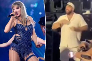 Taylor Swift salue Travis Kelce avec des mouvements de danse