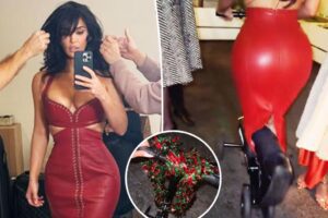 Kim Kardashian festive en robe lacée et scooter décoré malgré