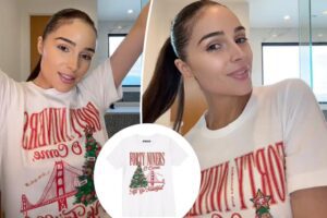 Olivia Culpo crée merch personnalisé 49ers sur Amazon