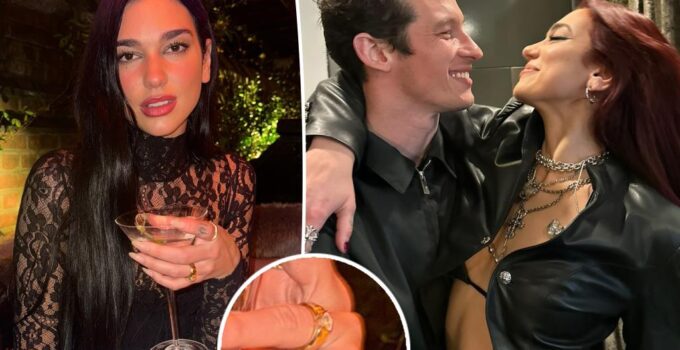 Rumeurs fiançailles Dua Lipa et Callum Turner avec bague en