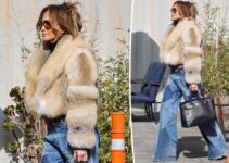 Sortie chic de Jennifer Lopez à LA en fourrure et