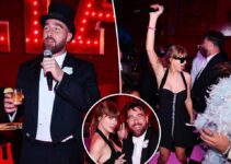 Travis Kelce surprend Taylor Swift avec la fête de clôture