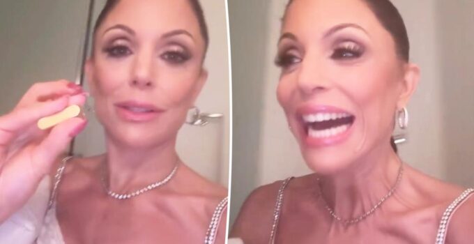 Bethenny Frankel coincée dans la salle de bain lors de