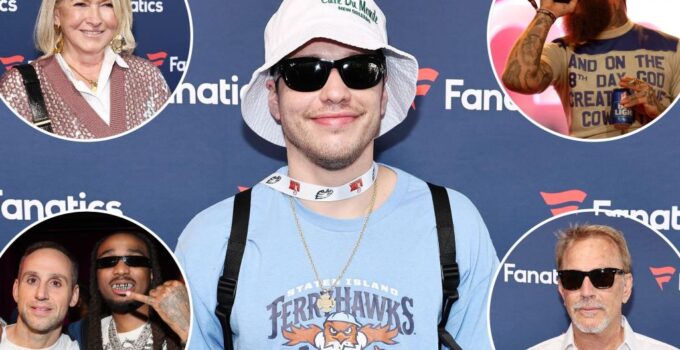 Fête Fanatics Super Bowl 2025 avec Kevin Costner, Pete Davidson