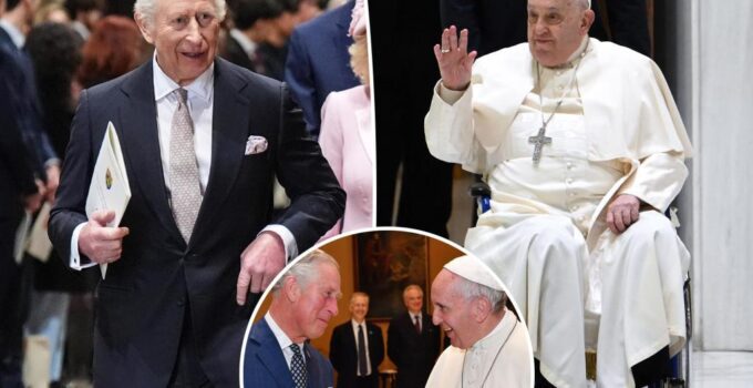 Rencontre entre le roi Charles III et le pape François