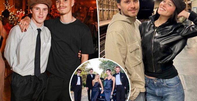 Romeo Beckham moque apparemment la femme de Brooklyn lors d'une